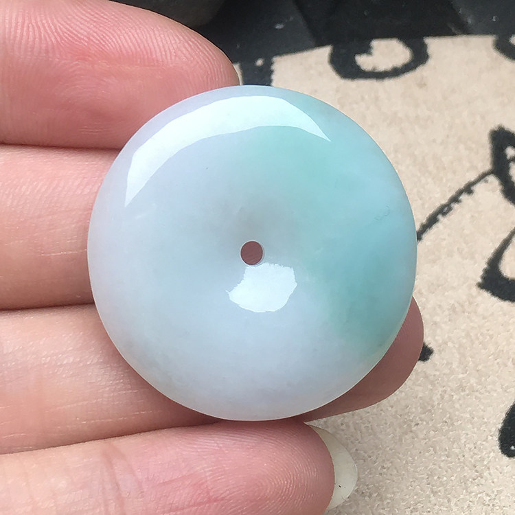 玉石寨A货翡翠玉石平安扣挂件