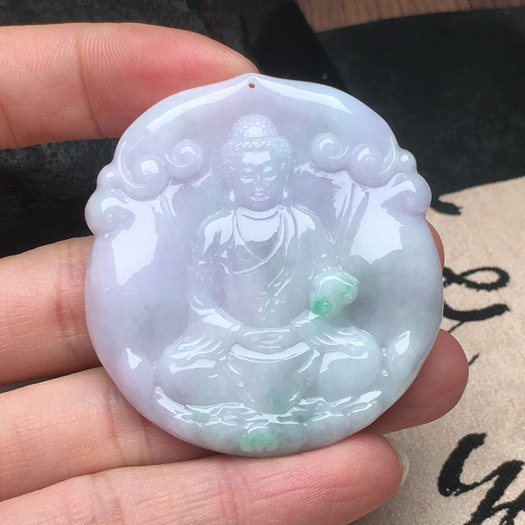 玉石寨A货翡翠挂坠佛祖