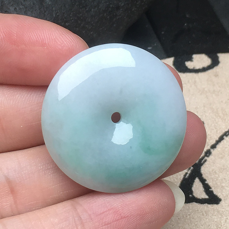 玉石寨A货翡翠玉石平安扣挂件