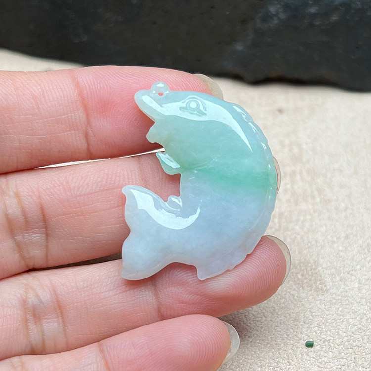 翡翠鱼吊坠缅甸A货玉石冰糯种翠绿年年有余项坠鱼跃龙门挂件保真,珠宝/钻石/翡翠,颈饰,淘宝优惠券,粉丝福利购,淘宝优惠卷