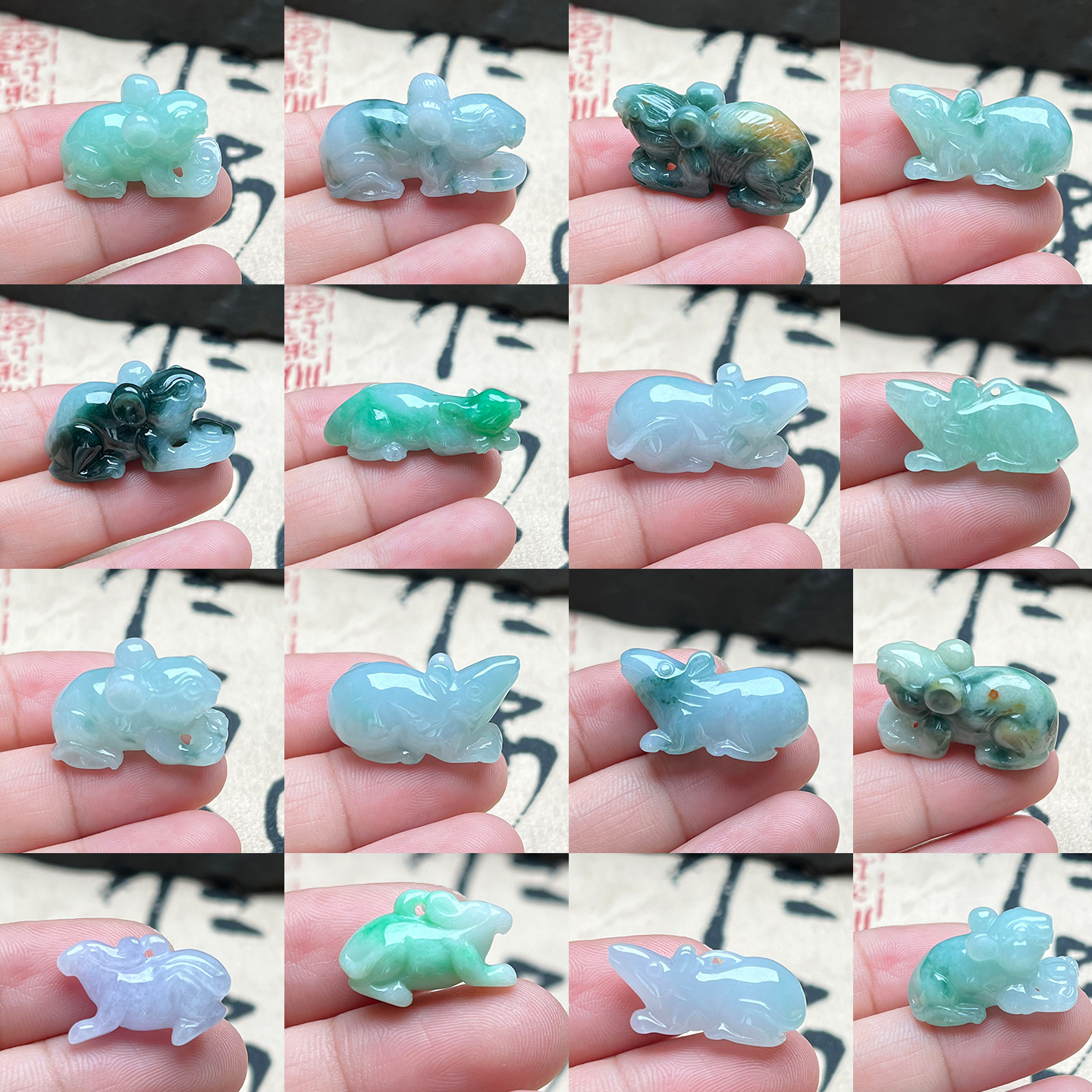 翡翠A货立体老鼠吊坠缅甸玉石冰糯种十二生肖玉鼠项坠挂件男女款