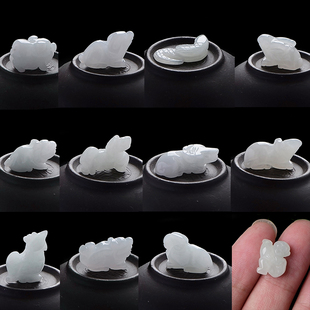 翡翠十二生肖手机链鼠牛虎兔龙蛇马羊猴鸡狗猪三合六合本命小挂件