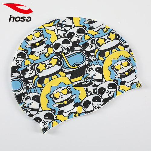 hosa浩沙泳帽不勒头硅胶游泳帽防水防滑速干高弹力贴合舒适高颜值