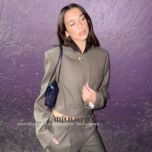 BUYER 西装 高智风千鸟格短外套轻奢短款 hmo 日娜高奢20XXASIA