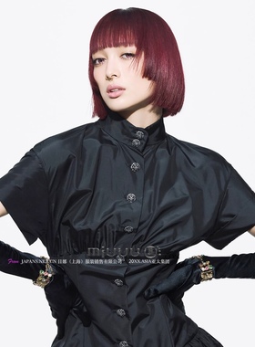 日娜高奢20XXASIA BUYER 12 hmo 26早春新款黑色收腰显瘦气质衬衫