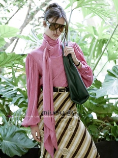 BUYER 小香风高领系带衬衫 26早春新款 女 ika 日娜高奢20XXASIA