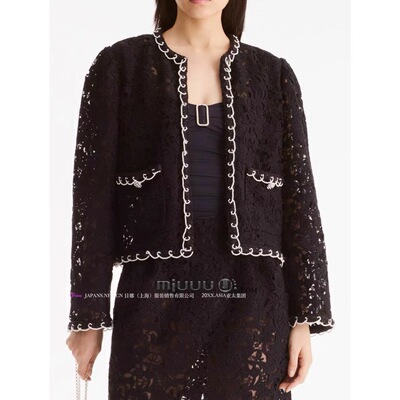 日娜高奢20XXASIA BUYER 11 eai 优雅黑色蕾丝外套名媛短款开衫