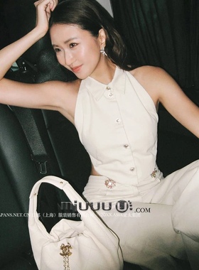 日娜高奢20XXASIA BUYER 11 wka 高智风白色修身显瘦开叉阔腿长裤