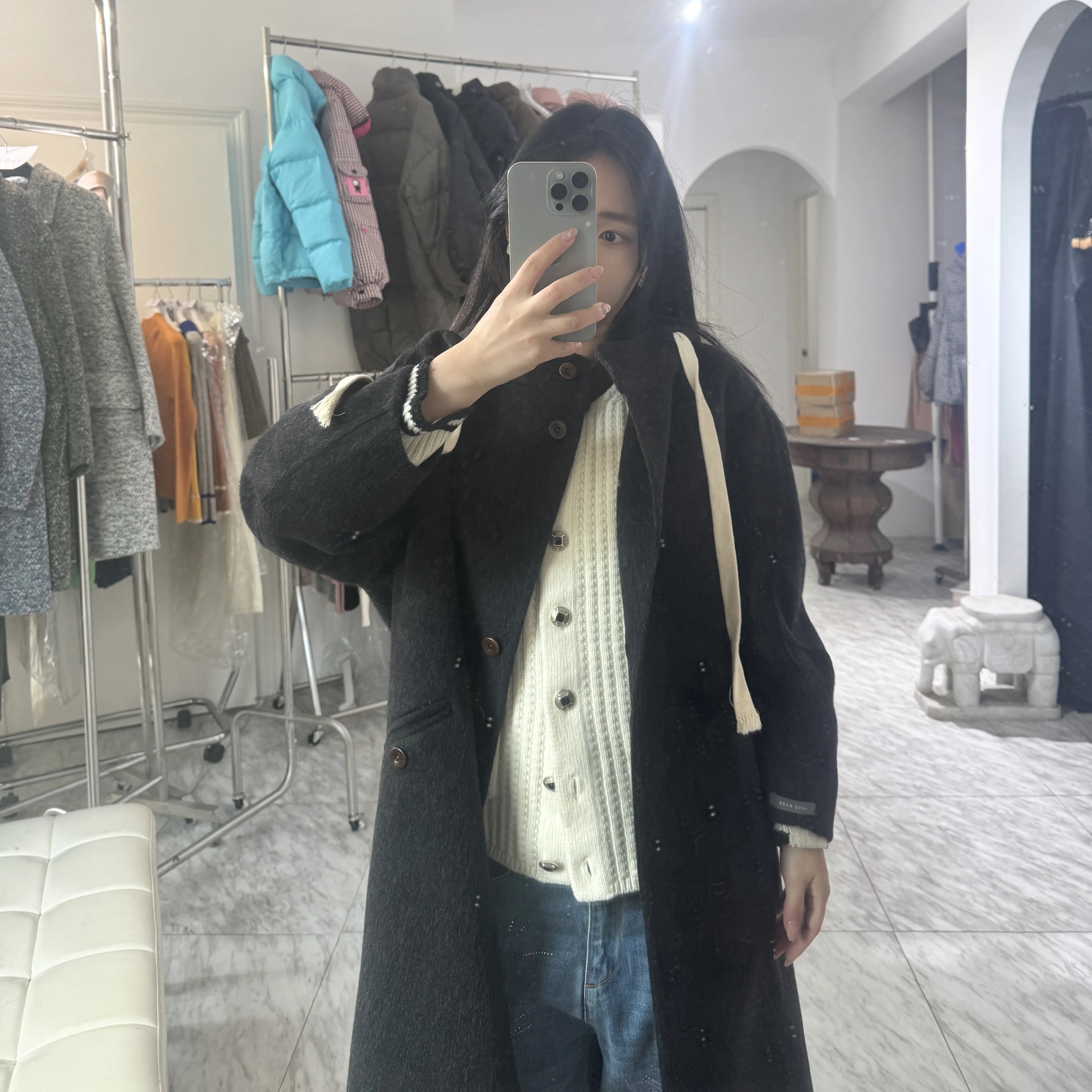 日娜高奢20XXASIA BUYER 12 amk 赫本风中长款毛呢子大衣加厚外套