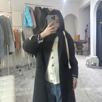 日娜高奢20XXASIA BUYER 12 amk 赫本风中长款毛呢子大衣加厚外套