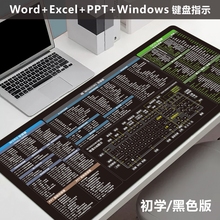 cad鼠标垫超大号办公wps word excel ps pr cdr常用快捷键桌垫