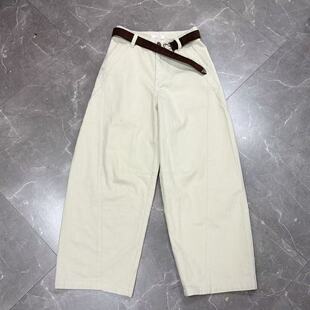 【丹丹福利秒杀不退换P】杏色高腰显瘦百搭磨毛弯刀牛仔裤 8815