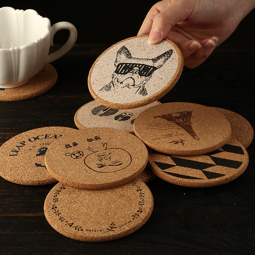 水杯垫木杯垫酒杯垫吧垫咖啡创意杯垫茶垫隔热杯垫ins杯垫茶杯垫