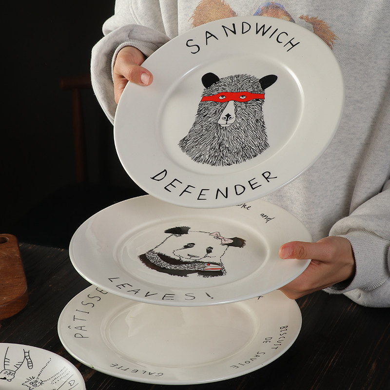 巨好看的盘子餐盘高级感家用西餐盘碟盘子可爱瓷盘漂亮的盘子平盘,餐饮具,盘,淘宝优惠券,粉丝福利购,淘宝优惠卷