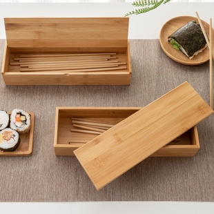 筷子盒楠竹筷子收纳盒筷子笼酒店厨房餐厅首饰盒环保创意可定logo