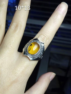 S925纯银复古 藏式镂空 小马鞍情侣款 活口 戒指空托 10*13 10