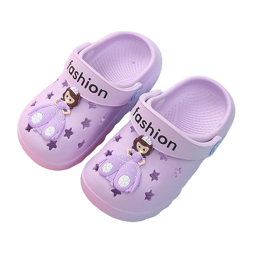 Детские милые мюли, нескользящие тапочки в стиле Crocs для раннего возраста, стиль «принцесса», мягкая подошва