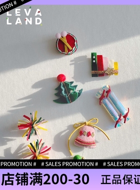 22AW新品Levaland乐畈儿童圣诞节发饰发夹套装女童圣诞礼物礼盒