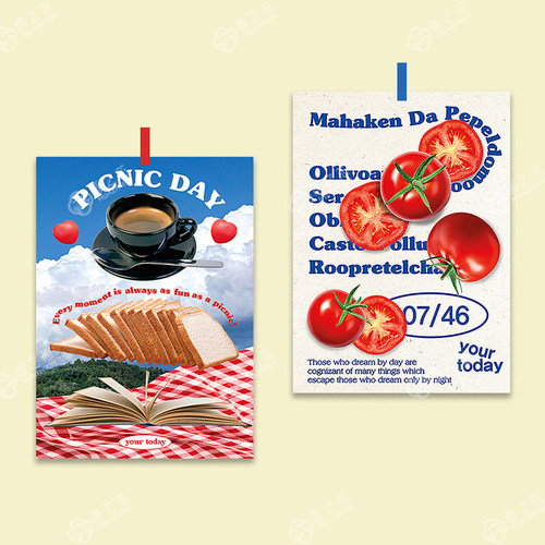 ins韩系奶油厨房自粘油画布画芯