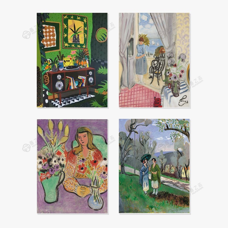 欧式马蒂斯野兽派客厅装饰画无框