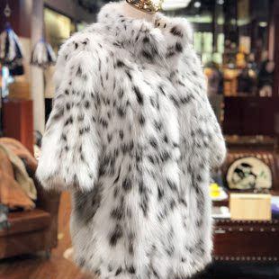 五分袖野山猫草外套量身定制山猫皮草