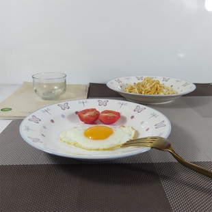 炒菜盘子陶瓷盘子釉下彩餐具8英寸盘子深汤2025新款盘子八寸盘子