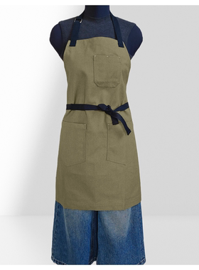 无袖防污挂脖工作服成人舒适透气上班罩衣耐脏耐磨帆布围裙