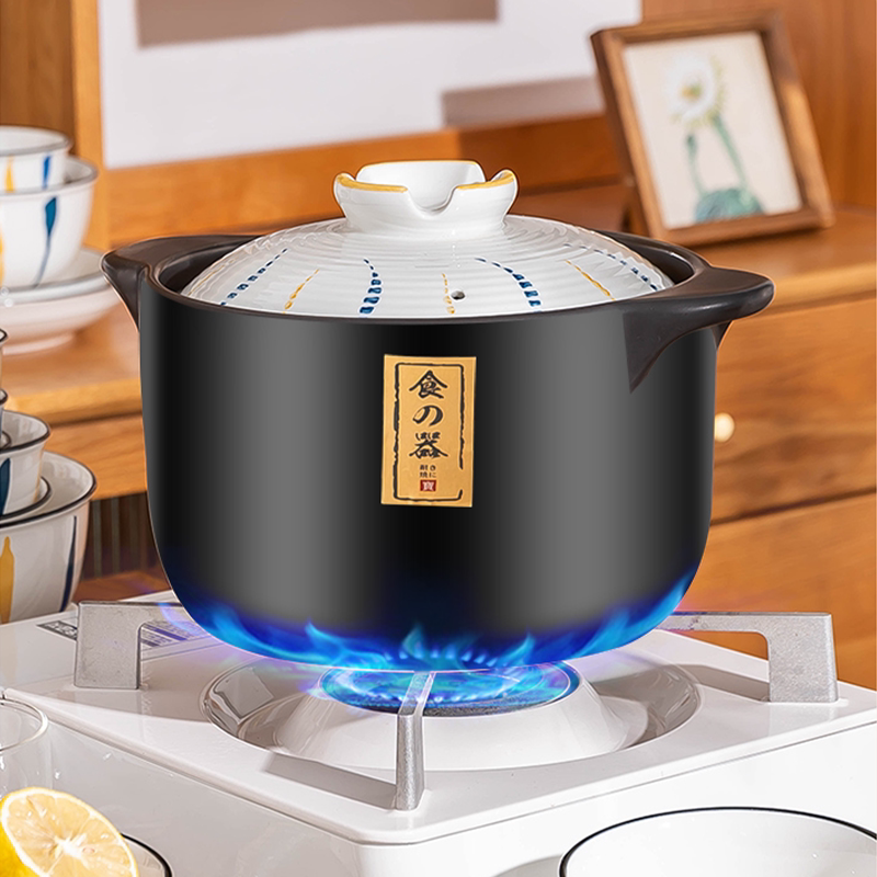 日式砂锅耐高温炖锅家用燃气陶瓷锅大容量汤煲炖煲燃气灶专用砂锅