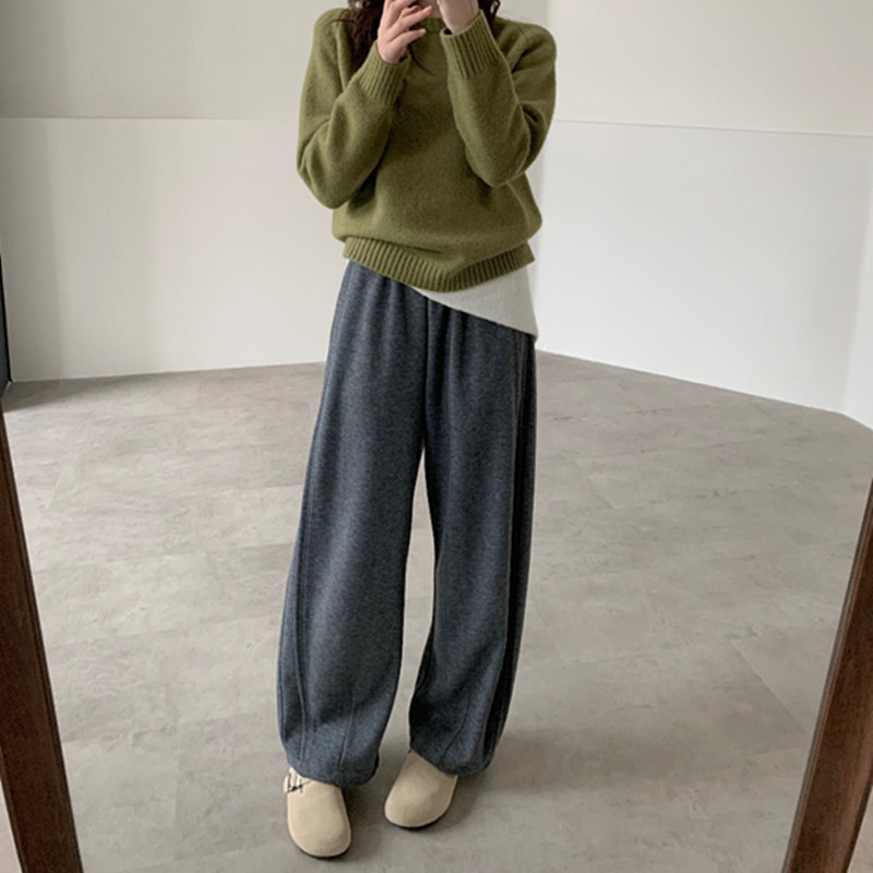 秋冬新款羊毛醋酸镰刀裤    YC023