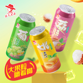 饮料490ml葡萄汁黄桃汁荔枝汁15瓶装 新品 农夫兄弟果粒果汁罐装