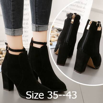 2018 women winter ladies high heels shoes Martin boots 41 40