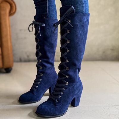 2020 women flat boots long boots big size 43长靴高筒靴大码43
