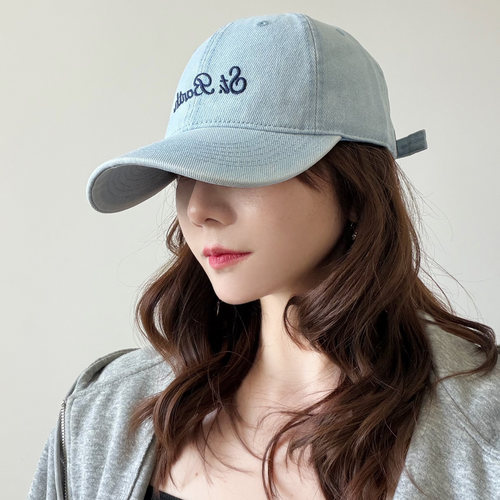 美式复古简约牛仔棒球帽女显脸小