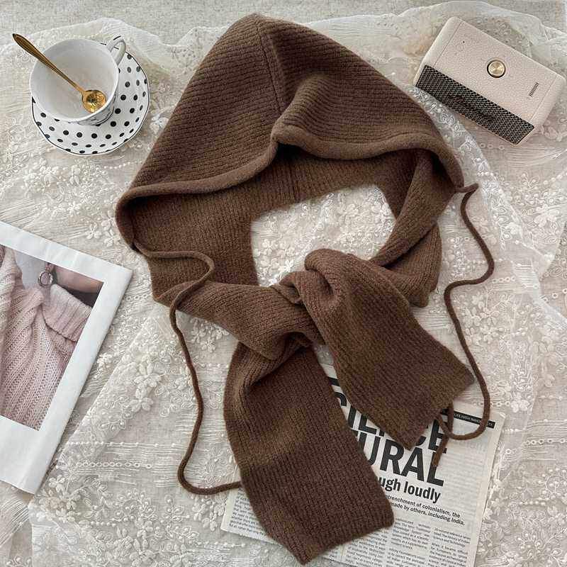 韩版羊毛混纺帽子围巾一体秋冬季保暖巴拉克拉法针织毛线帽女披肩,服饰配件/皮带/帽子/围巾,围巾/丝巾/披肩,淘宝优惠券,粉丝福利购,淘宝优惠卷