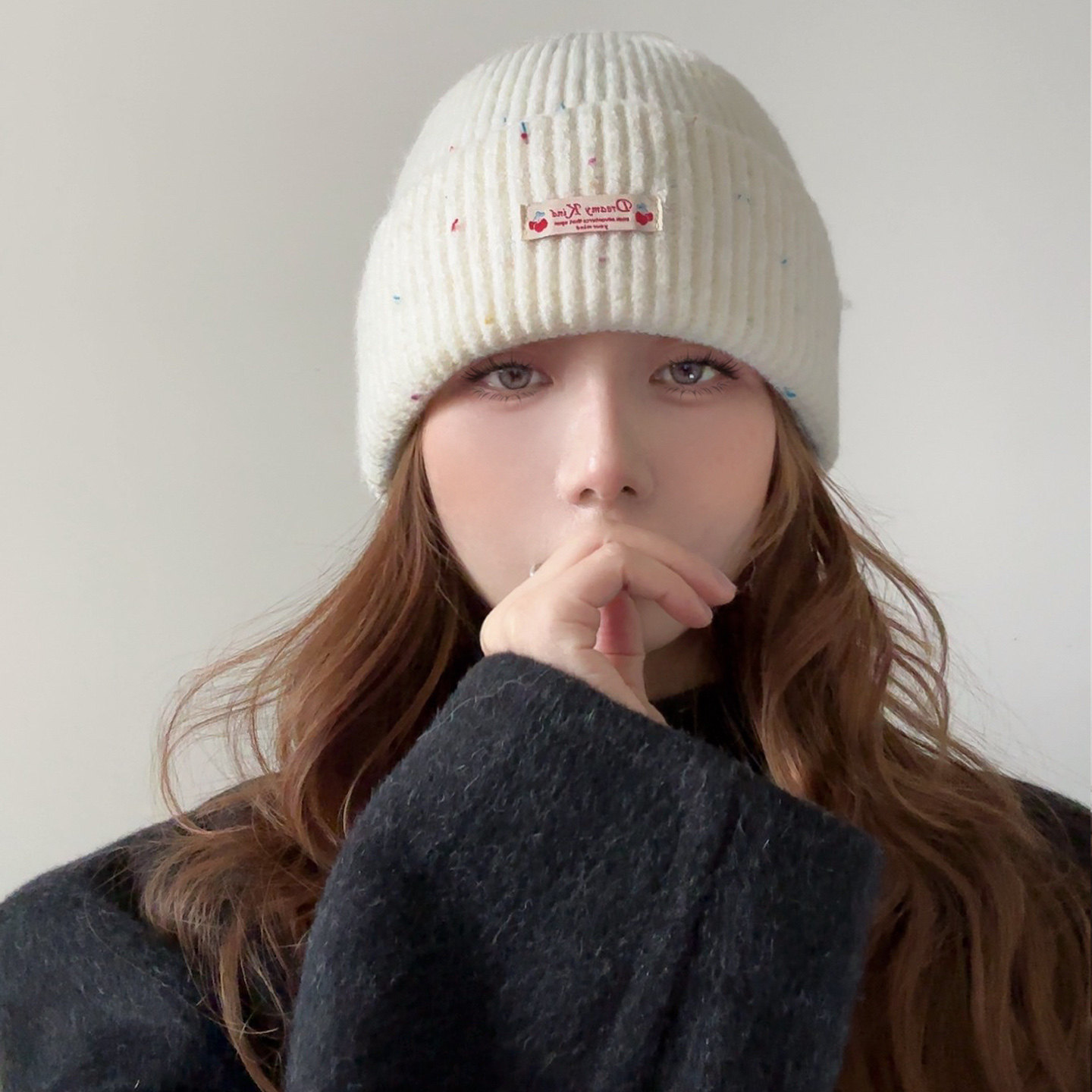 灰色针织毛线帽女2025新款秋冬季含羊毛帽子显脸小保暖护耳包头帽,服饰配件/皮带/帽子/围巾,帽子,淘宝优惠券,粉丝福利购,淘宝优惠卷