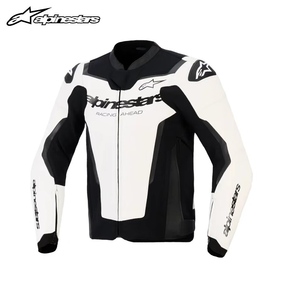 a星秋冬摩托车皮衣GP FORCE V2保暖机车服皮夹克牛皮防摔骑行服男