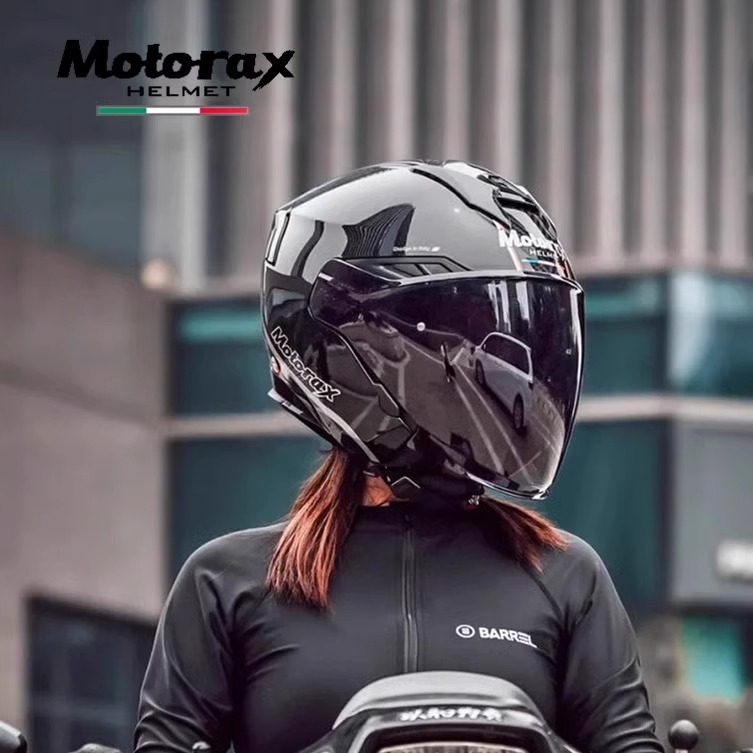 摩雷士摩托车头盔女夏季双镜片