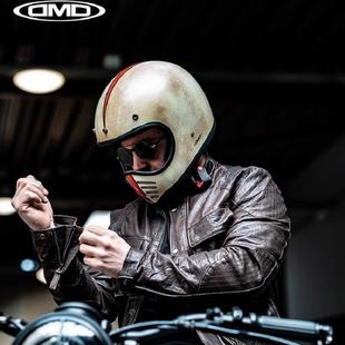 意大利DMD碳纤维全盔摩托车复古头盔机车巡航四季男女通用摩旅