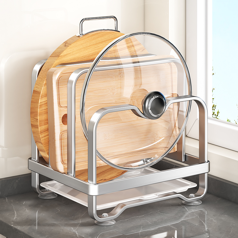 厨房一体锅盖菜板砧板置物架