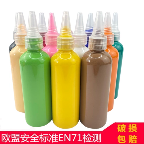 Пигментированный акрил, детский золотой комплект для начинающих, 24 цветов, 100 мл, граффити, ручная роспись