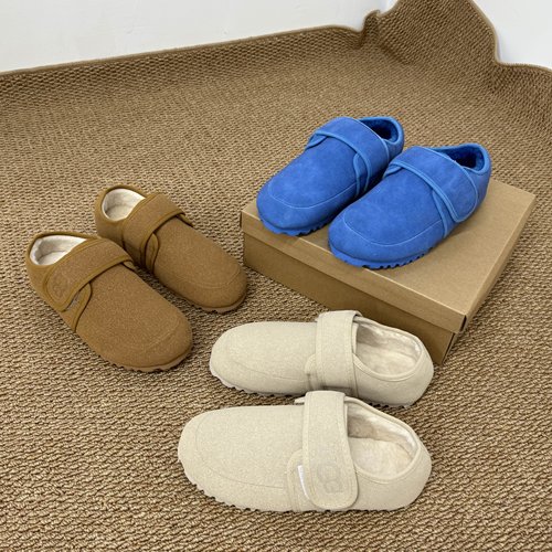 羊毛魔术贴全包保暖平底玛丽珍鞋