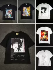 Kazankoori Anime Two-Dimensional Style T-Shirt Y2K Non-Mainstream Couple Tops Loose and Trendy