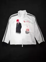 Kazankoori Original Design Printed Two-Dimensional Zipper Sweatshirt Japanese Vintage Loose Fit