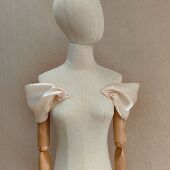 新娘婚纱配件肩带抹胸裙子搭配礼服配件显瘦松弛感一字领小肩袖