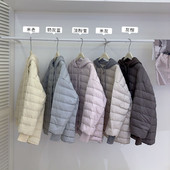 韩版 宽松保暖休闲外套 中长款 2025新款 可脱卸针织帽羽绒服女秋冬季