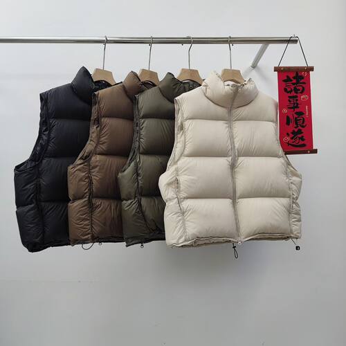 加厚保暖95白鸭绒立领羽绒服马甲