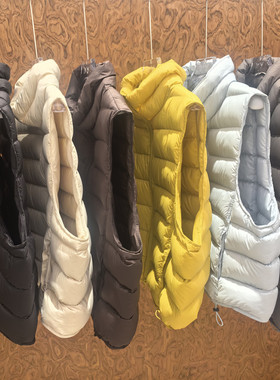 2025新款秋冬季韩版立领排骨短款羽绒服马甲女90白鸭绒外穿背心潮