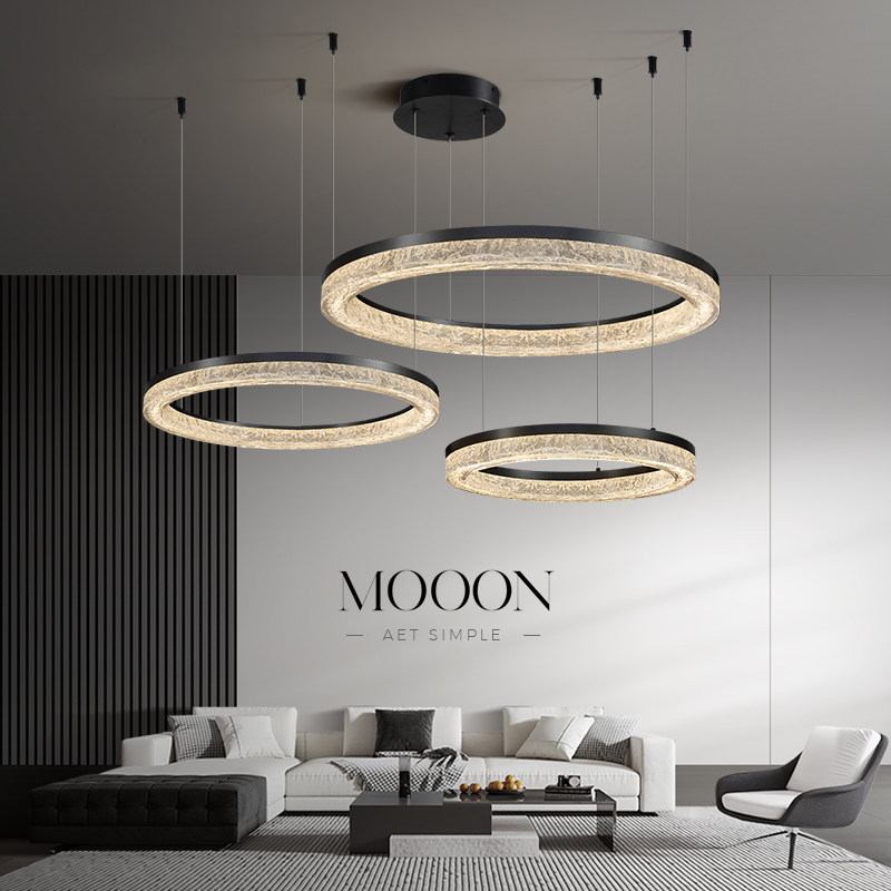 全铜意式极简客厅吊灯现代简约大气客厅灯轻奢高级感灯具2025新款