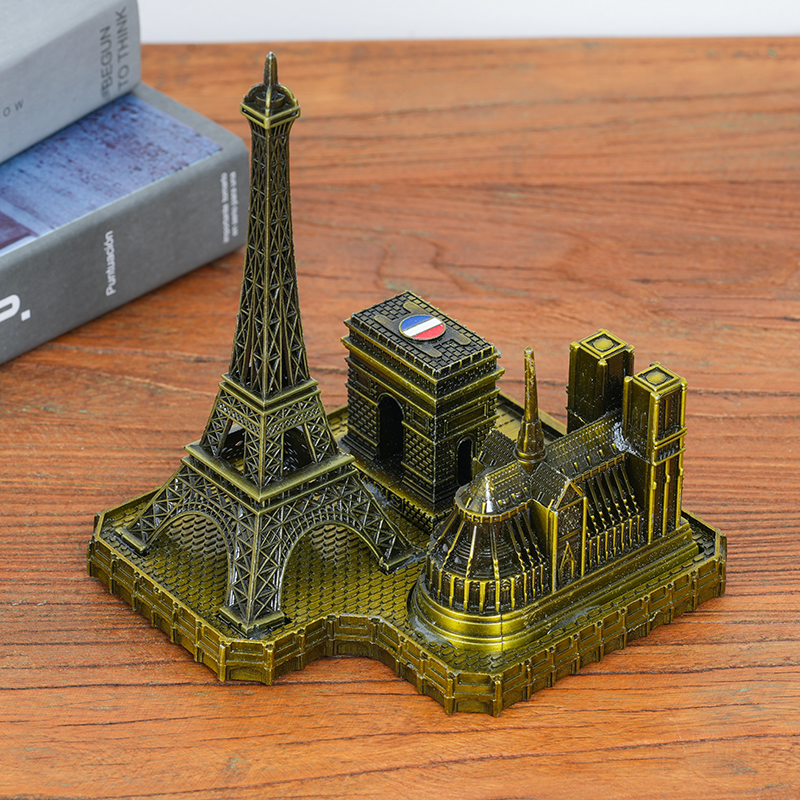 创意巴黎铁塔凯旋门金属摆件