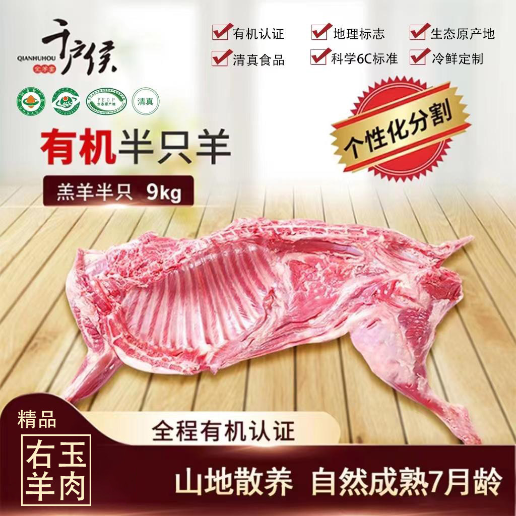千户侯半白条羊右玉羊肉有机羊肉羔羊山西羊肉